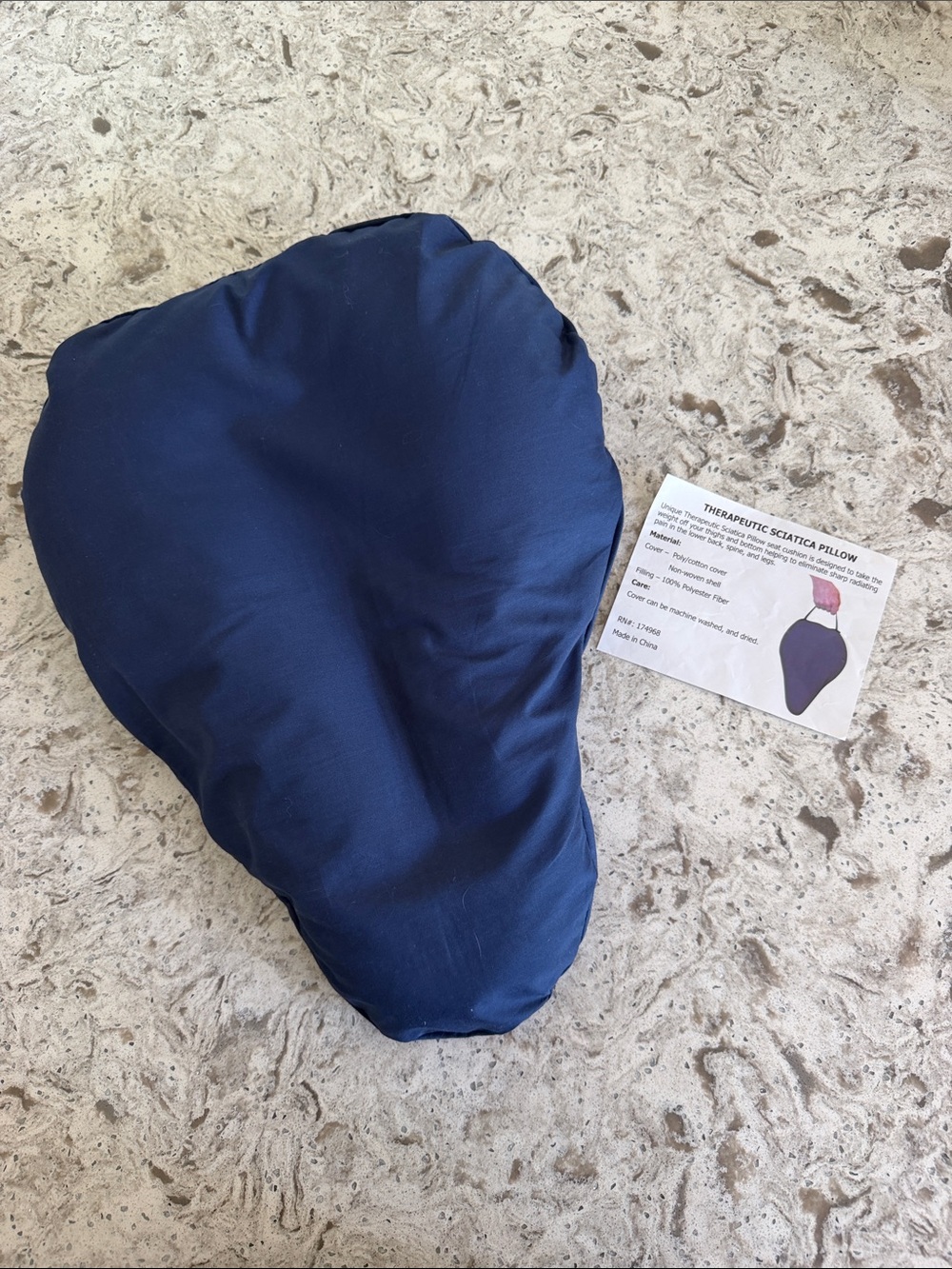 Therapeutic Sciatica Pillow - Navy Blue